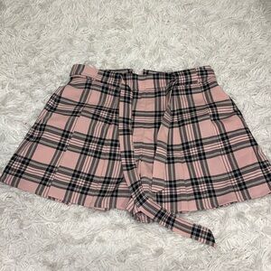 Aritzia Sunday Best Checkered Plaid Skort In Pink (Size: US 4)